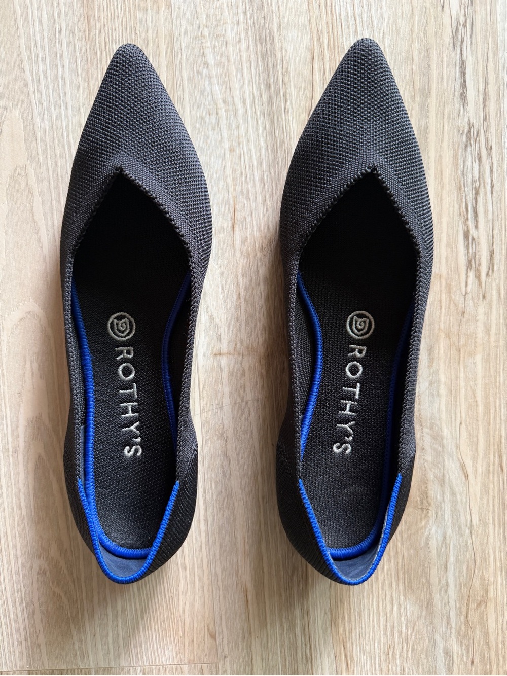 Rothy's The Point Black Knit Flats